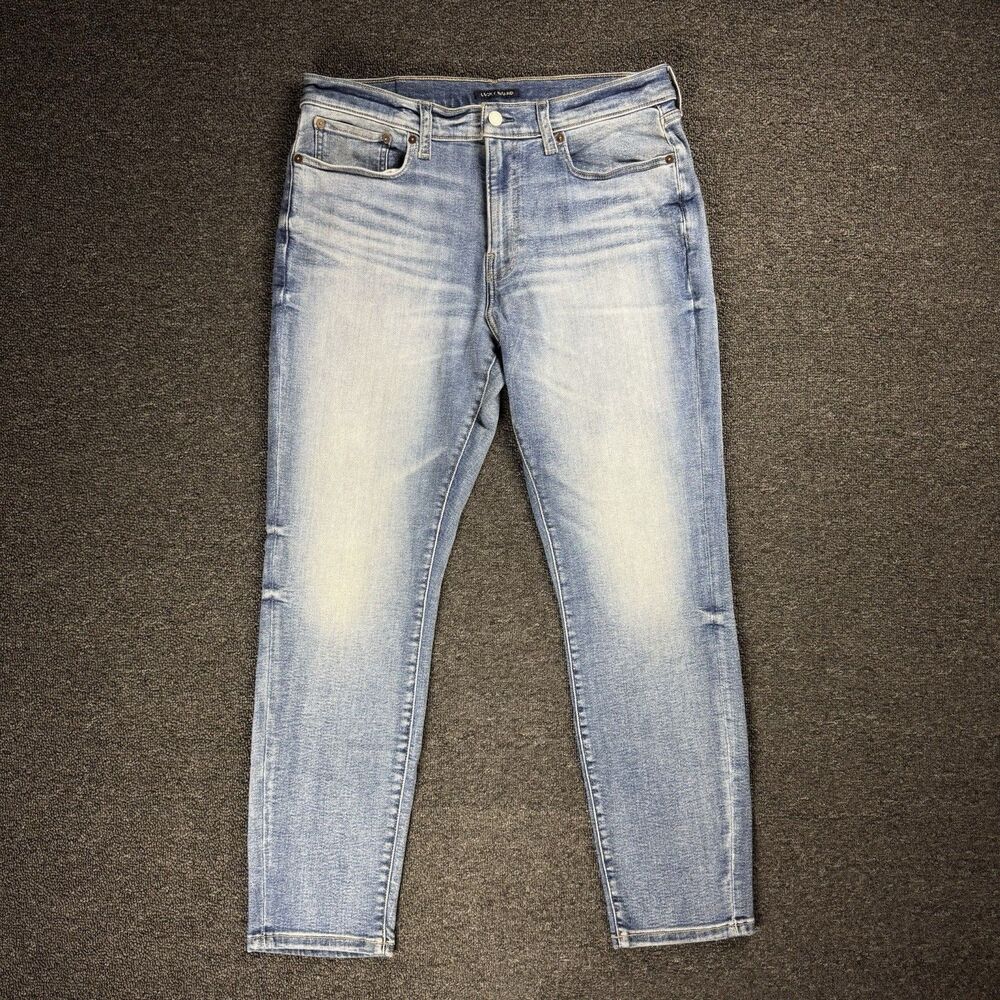 Lucky Brand Jeans Men's 33x30 Medium Light Wash 411 Athletic Taper Stretch Denim